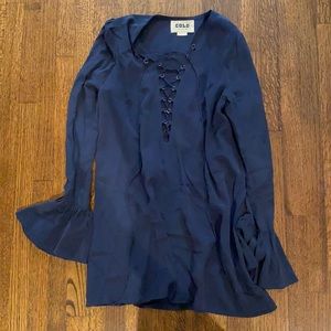 Stone Cold Fox Navy Lace-Up Franklin Dress